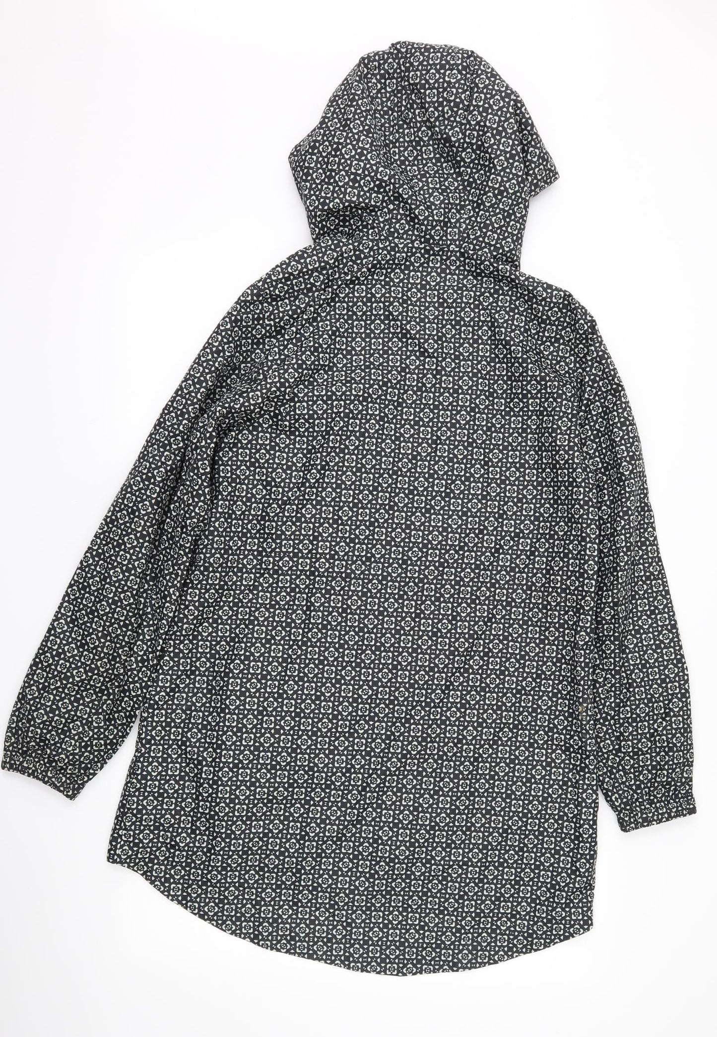 Marks and Spencer Womens Black Floral  Anorak Coat Size S