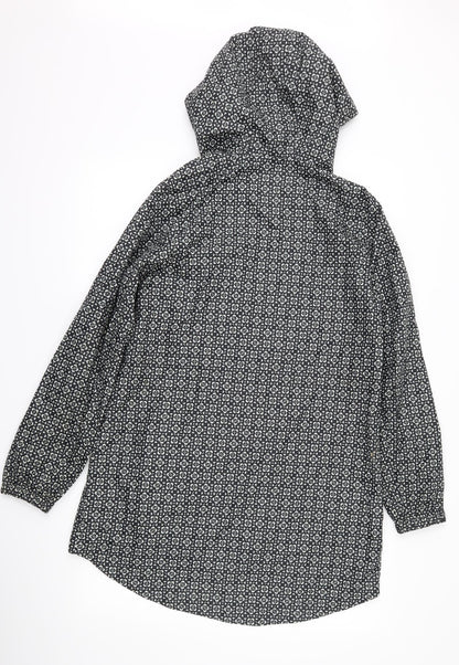 Marks & Spencer Womens Black Floral  Anorak Coat Size S
