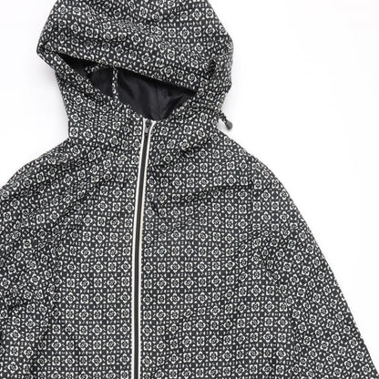 Marks & Spencer Womens Black Floral  Anorak Coat Size S
