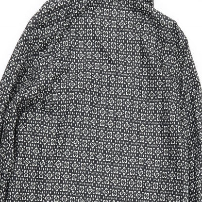Marks & Spencer Womens Black Floral  Anorak Coat Size S