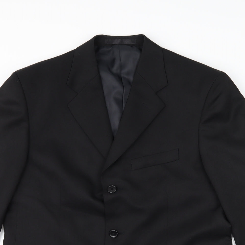 zantos Mens Black   Jacket Suit Jacket Size 38