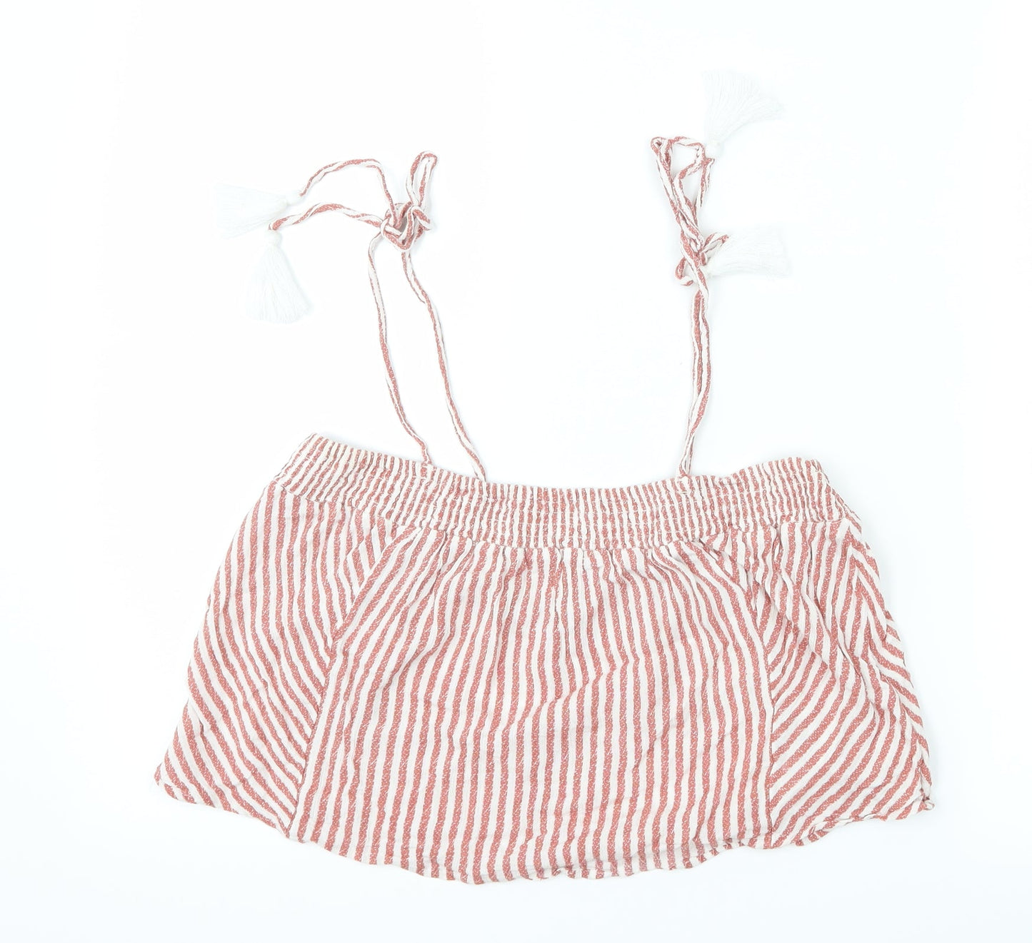 Marks and Spencer Womens Red Striped  Cropped Tank Size 12
