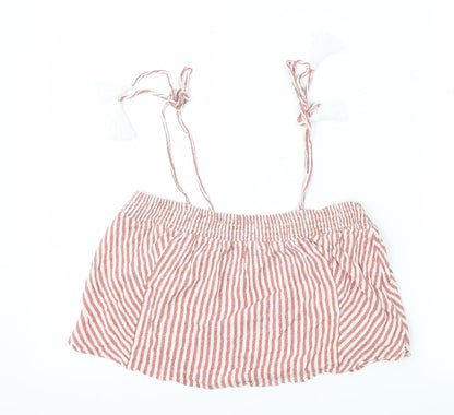 Marks & Spencer Womens Red Striped  Cropped Tank Size 12