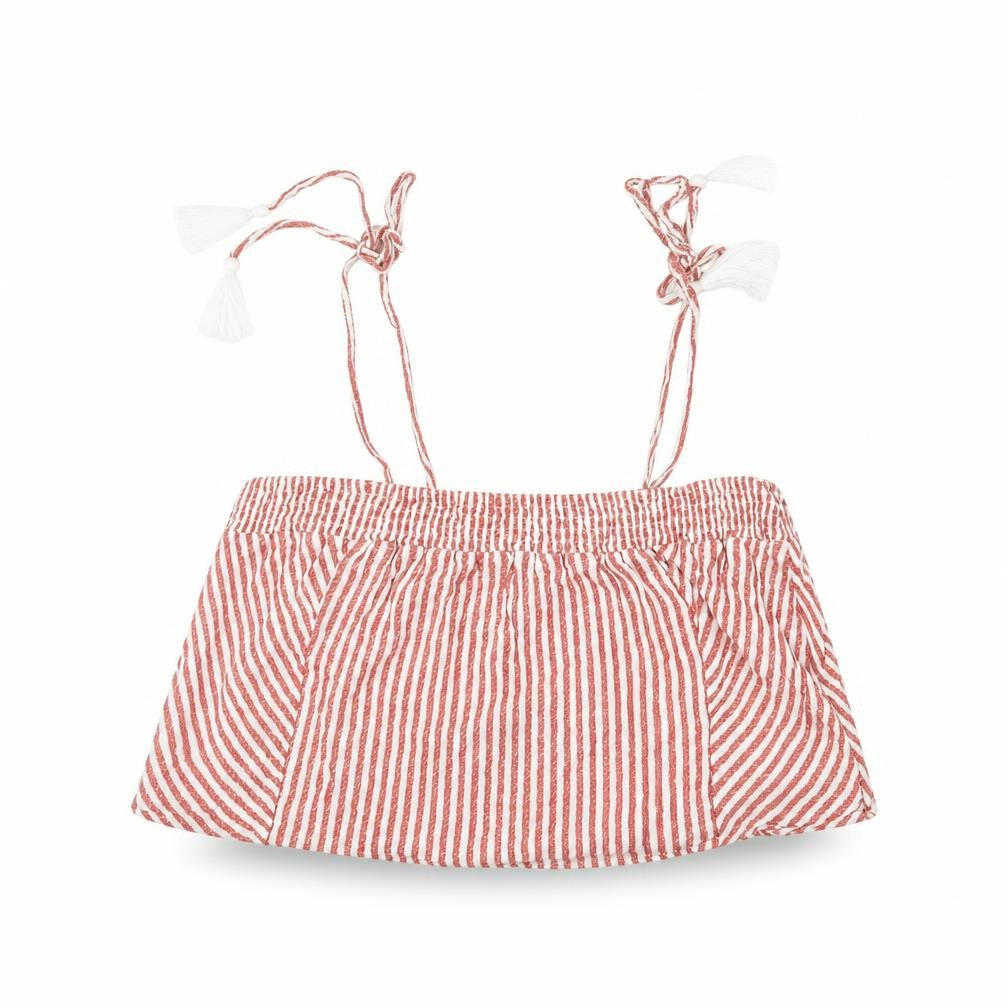 Marks & Spencer Womens Red Striped  Cropped Tank Size 12