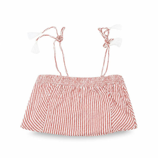 Marks and Spencer Womens Red Striped  Cropped Tank Size 12