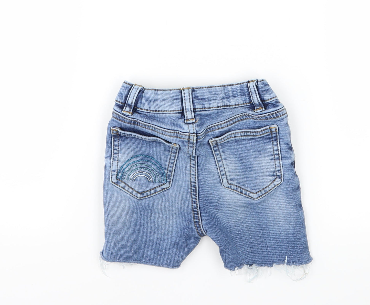 Marks and Spencer Girls Blue  Denim Cropped Jeans Size 18-24 Months
