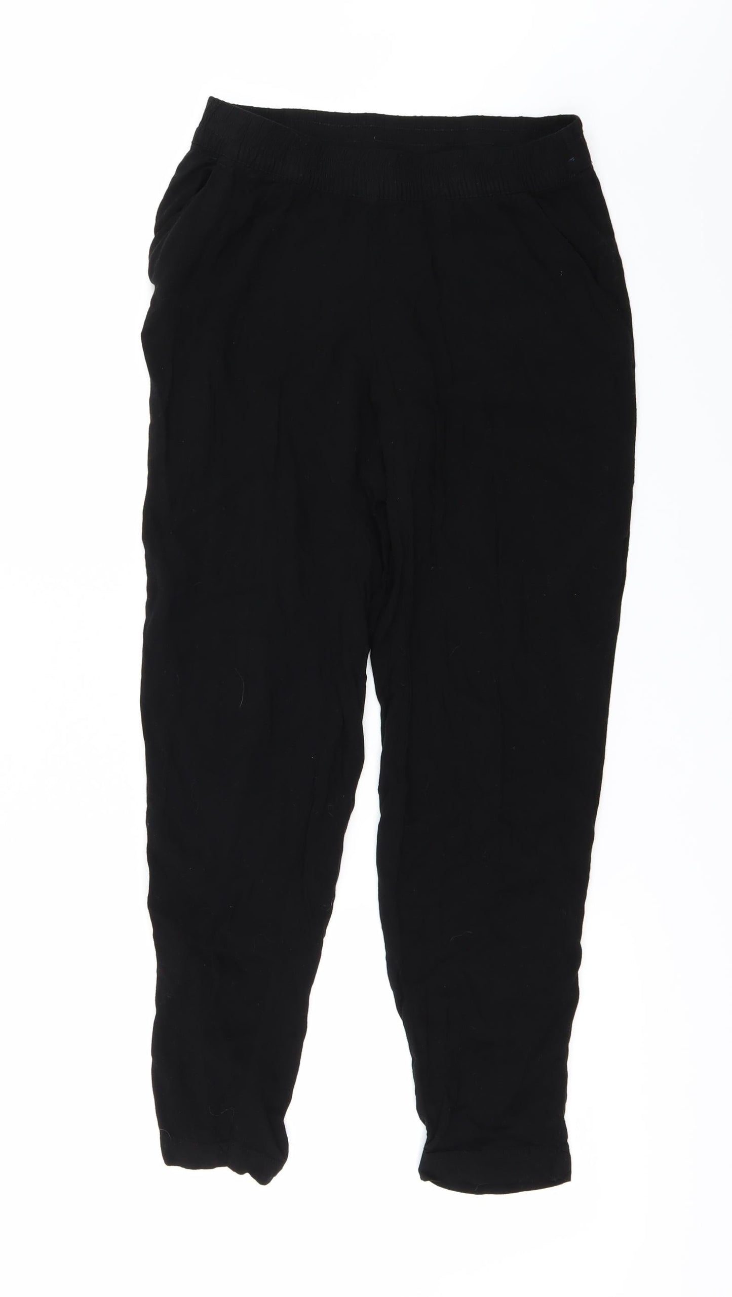 H&M Womens Black   Trousers  Size 8 L24 in