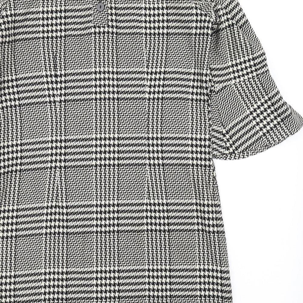 H&M Womens Black Gingham  Bodycon  Size 38