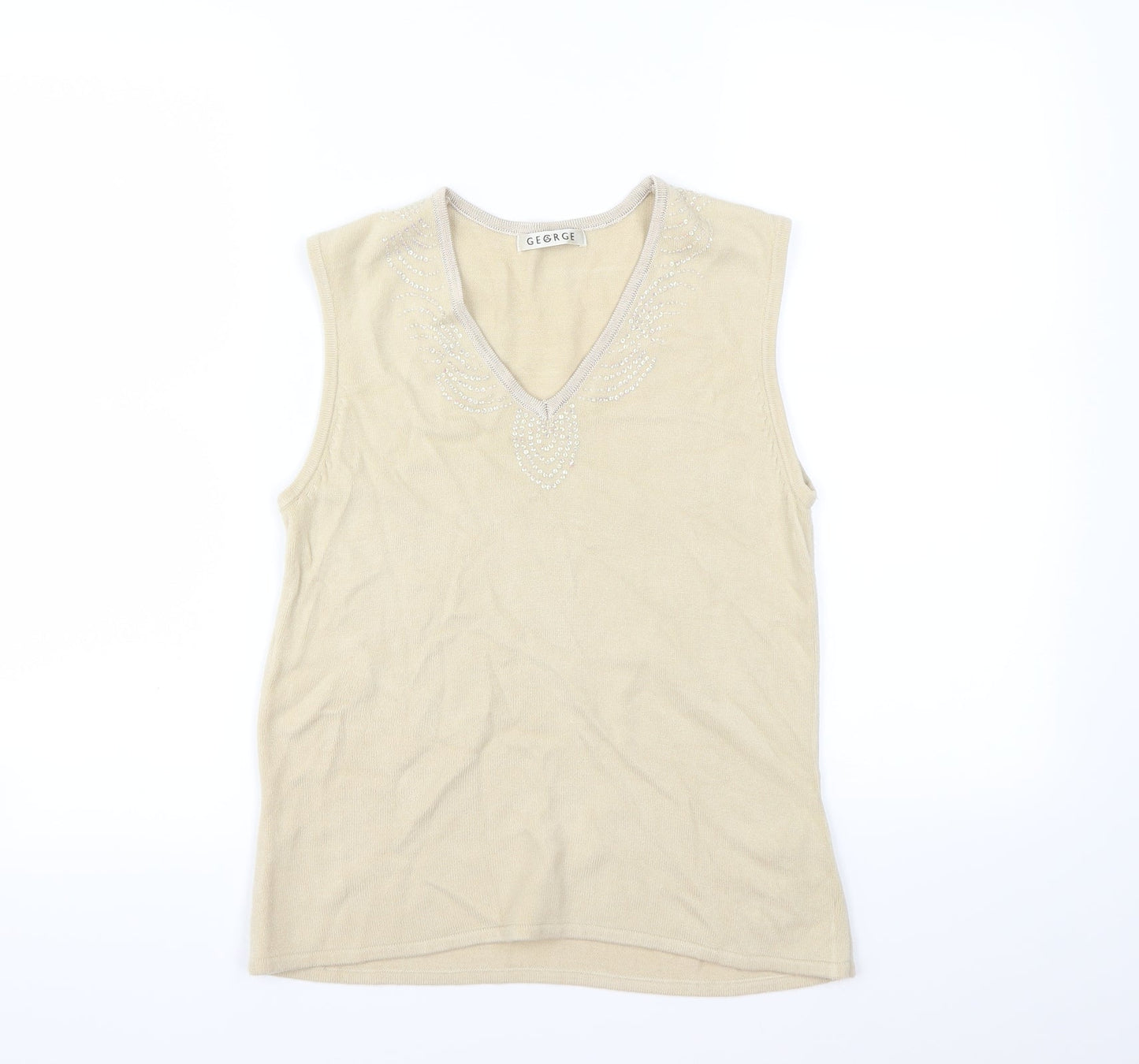 George Womens Beige   Vest Jumper Size 12