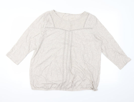 Preworn Womens Beige   Pullover Sweatshirt Size 18