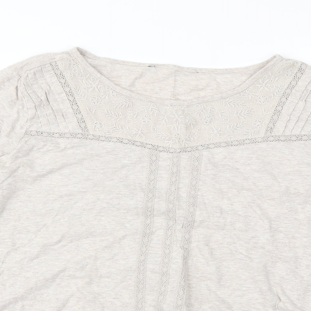 Preworn Womens Beige   Pullover Sweatshirt Size 18