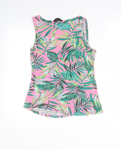 Dorothy Perkins Womens Pink Floral  Basic Tank Size 8
