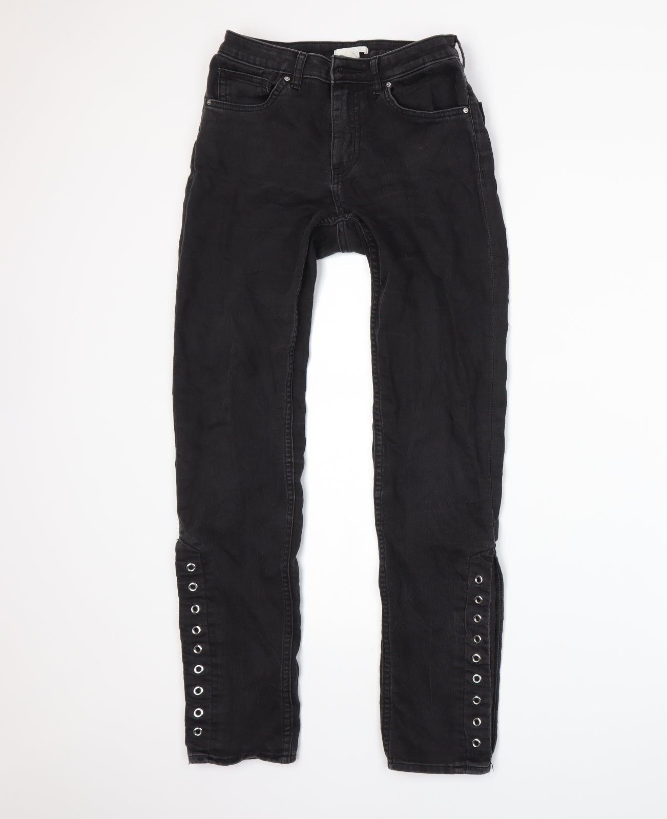 H&M Womens Grey   Skinny Jeans Size 10 L28 in