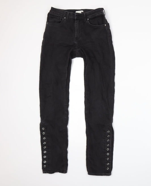 H&M Womens Grey   Skinny Jeans Size 10 L28 in
