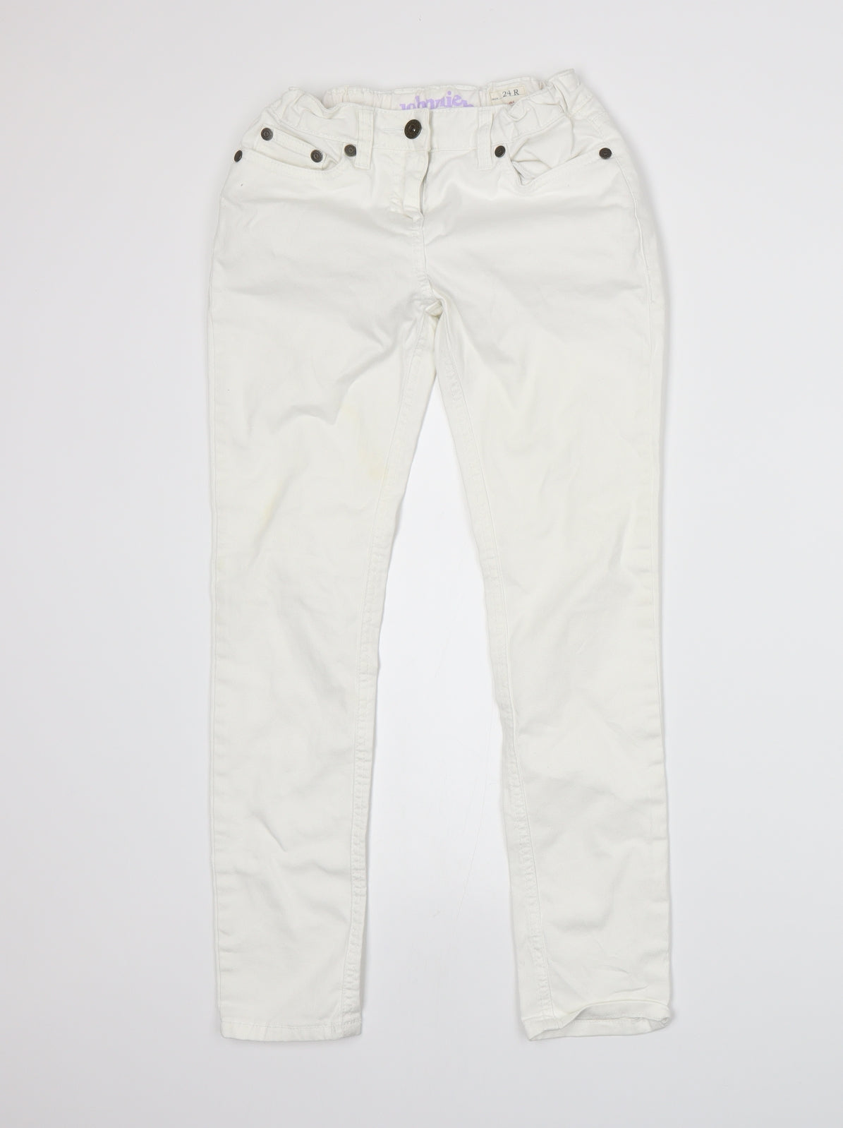 Johnnie B Womens White   Skinny Jeans Size 4 L25 in