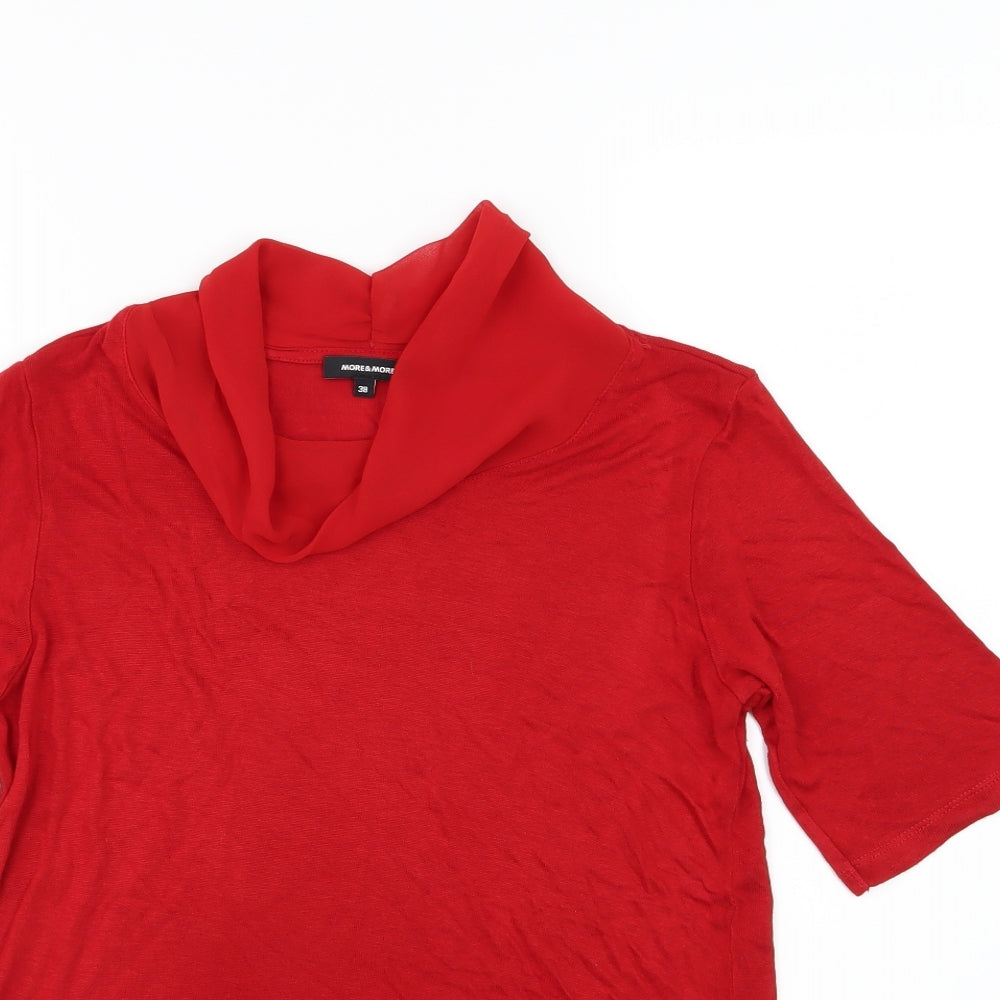 MORE & MORE Womens Red  Knit Pullover Jumper Size 12