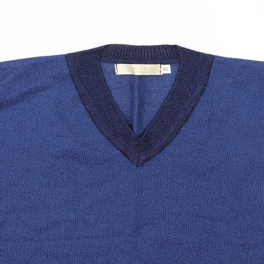 Lakeland Womens Blue  Knit Pullover Jumper Size 12