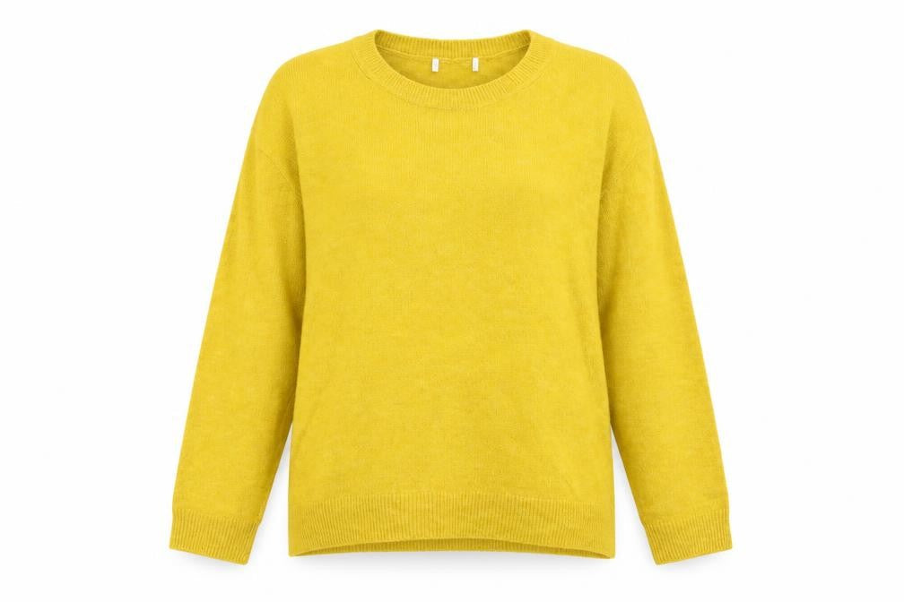 H&M Womens Yellow  Knit Pullover Jumper Size L