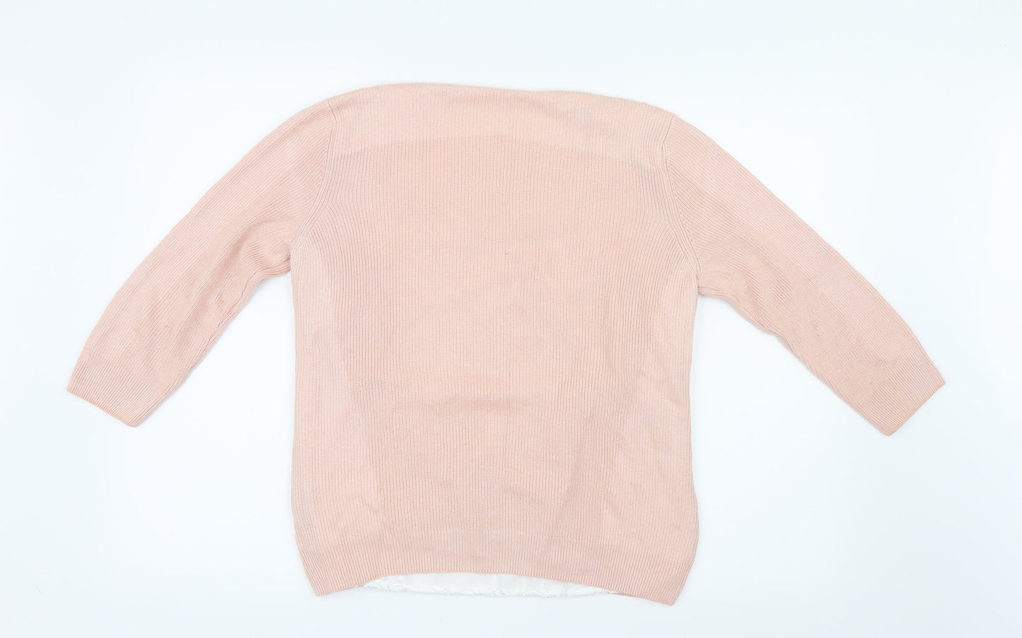 Marks and Spencer Womens Pink   Basic Blouse Size 12  - Cardigan and Top All in One