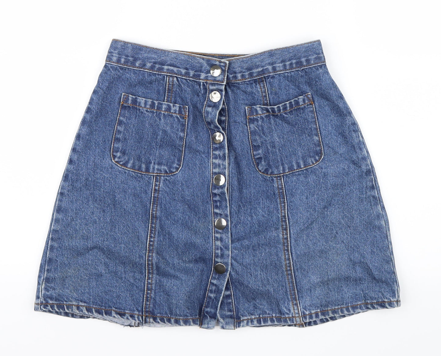 BDG Womens Blue  Denim Straight & Pencil Skirt Size S