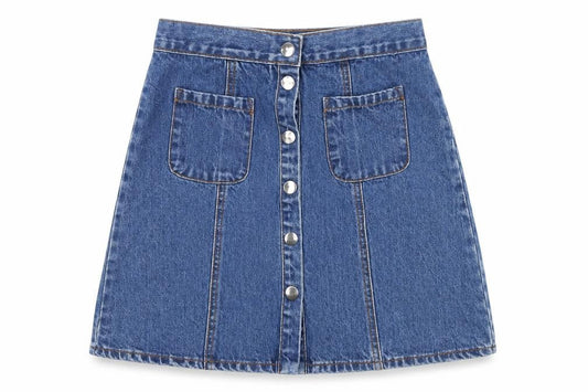 BDG Womens Blue  Denim Straight & Pencil Skirt Size S