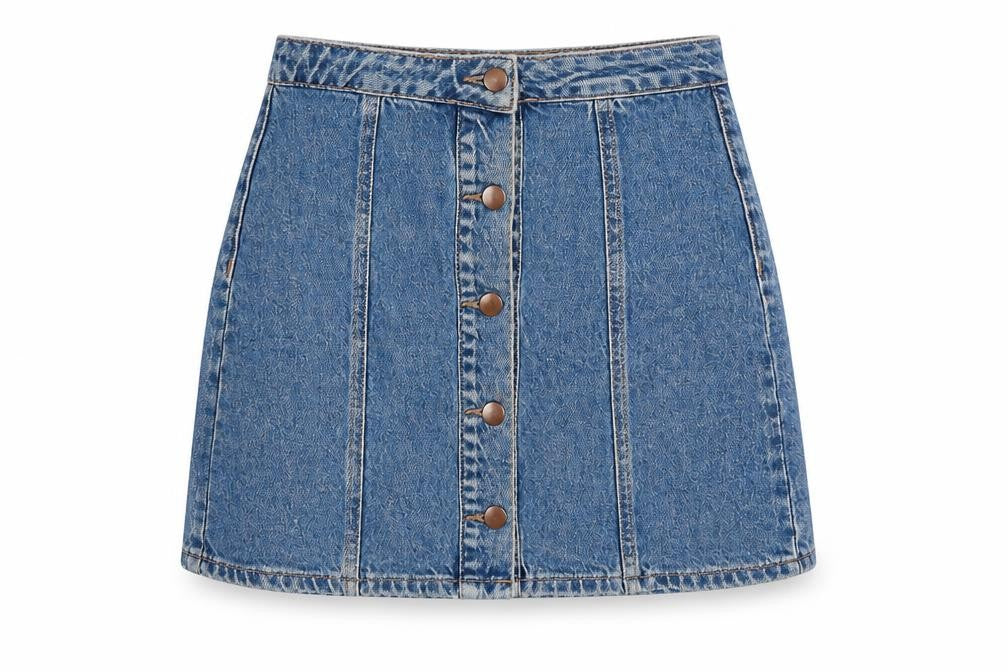 Primark Womens Blue  Denim Mini Skirt Size 4