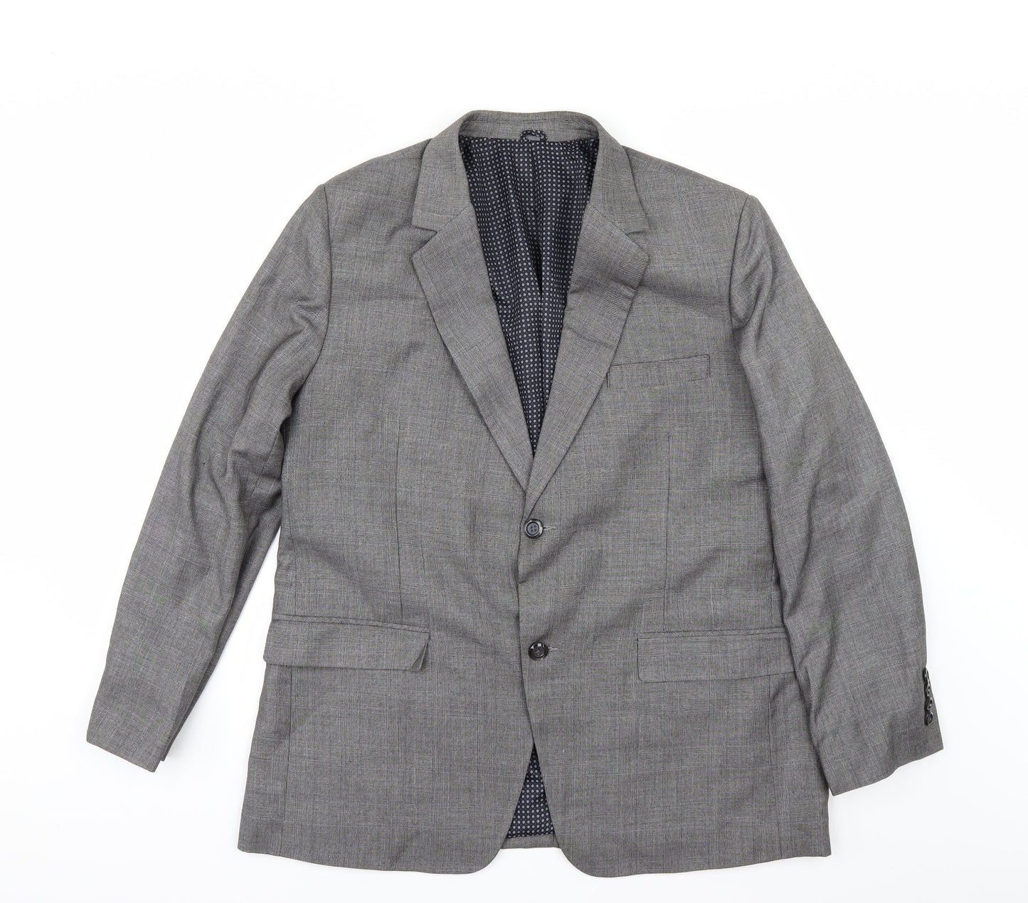 Preworn Mens Grey Check  Jacket Suit Jacket Size 42