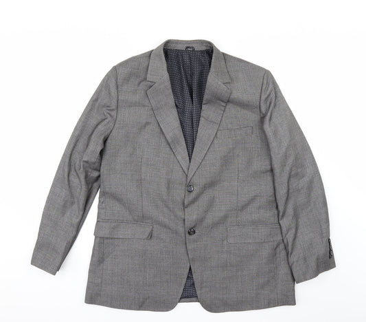 Preworn Mens Grey Check  Jacket Suit Jacket Size 42