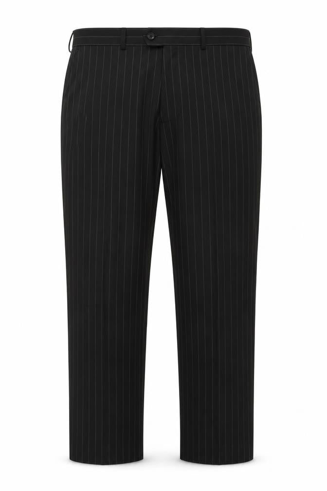 CHARLON GREY Mens Black Striped  Trousers  Size 30 in L31 in