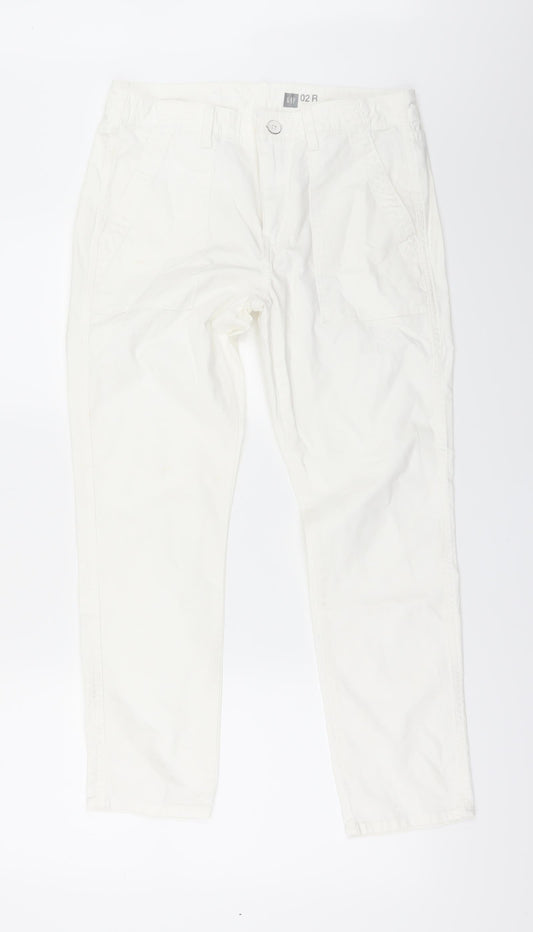 Gap Womens White  Denim Straight Jeans Size 6 L27 in
