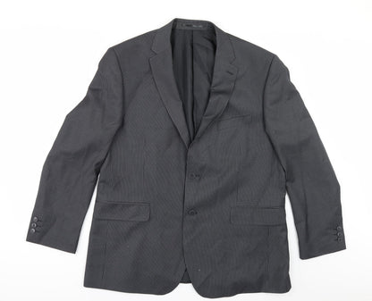 Scott & Taylor Mens Grey Striped  Jacket Suit Jacket Size 44