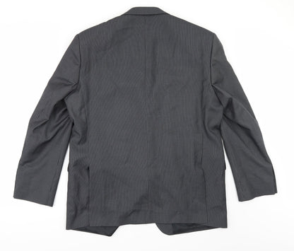 Scott & Taylor Mens Grey Striped  Jacket Suit Jacket Size 44