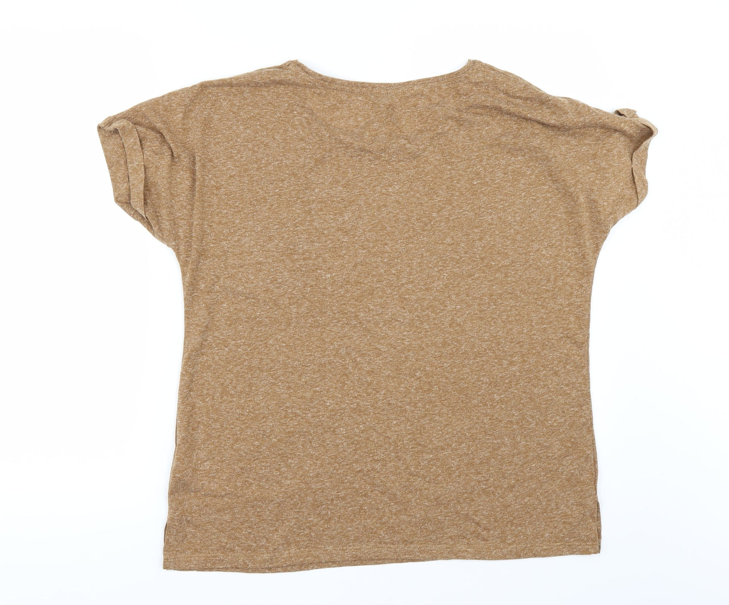 Warehouse Womens Brown   Basic T-Shirt Size 4