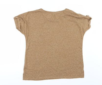 Preloved Warehouse Womens Brown   Basic T-Shirt Size 4 - Back