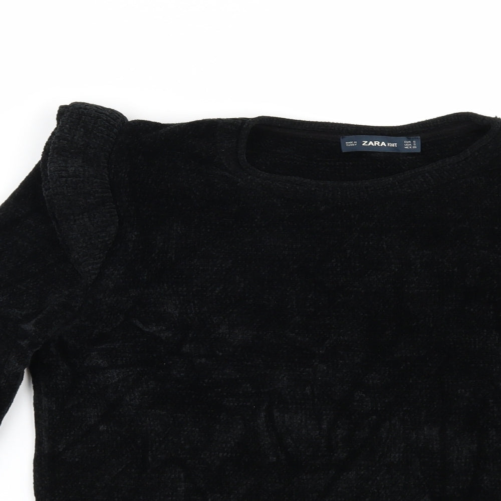 Zara Womens Black   Pullover Jumper Size S