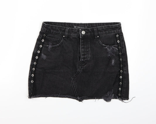 Zara Womens Black   A-Line Skirt Size S