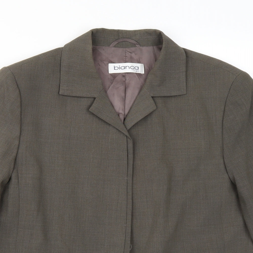 Bianca Womens Green   Jacket Coat Size 12