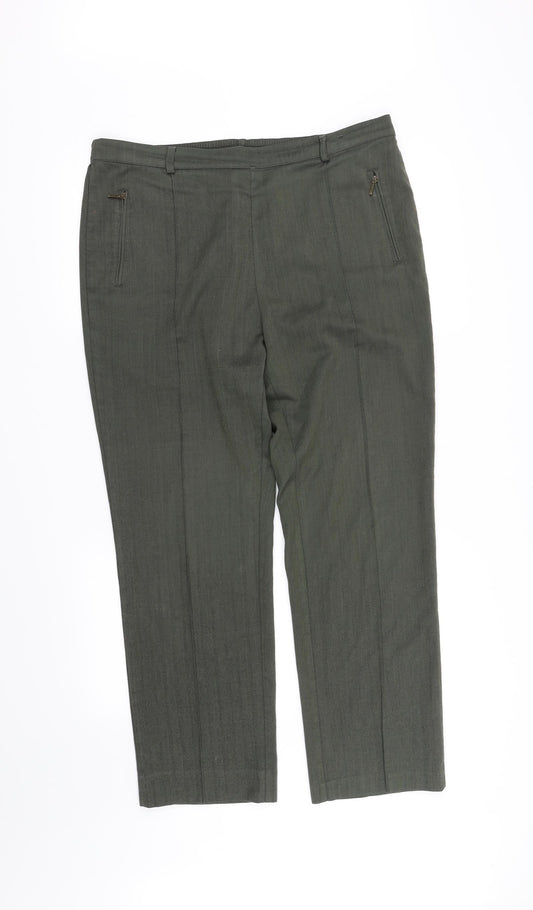 Marks and Spencer Womens Green   Trousers  Size 14 L34 in