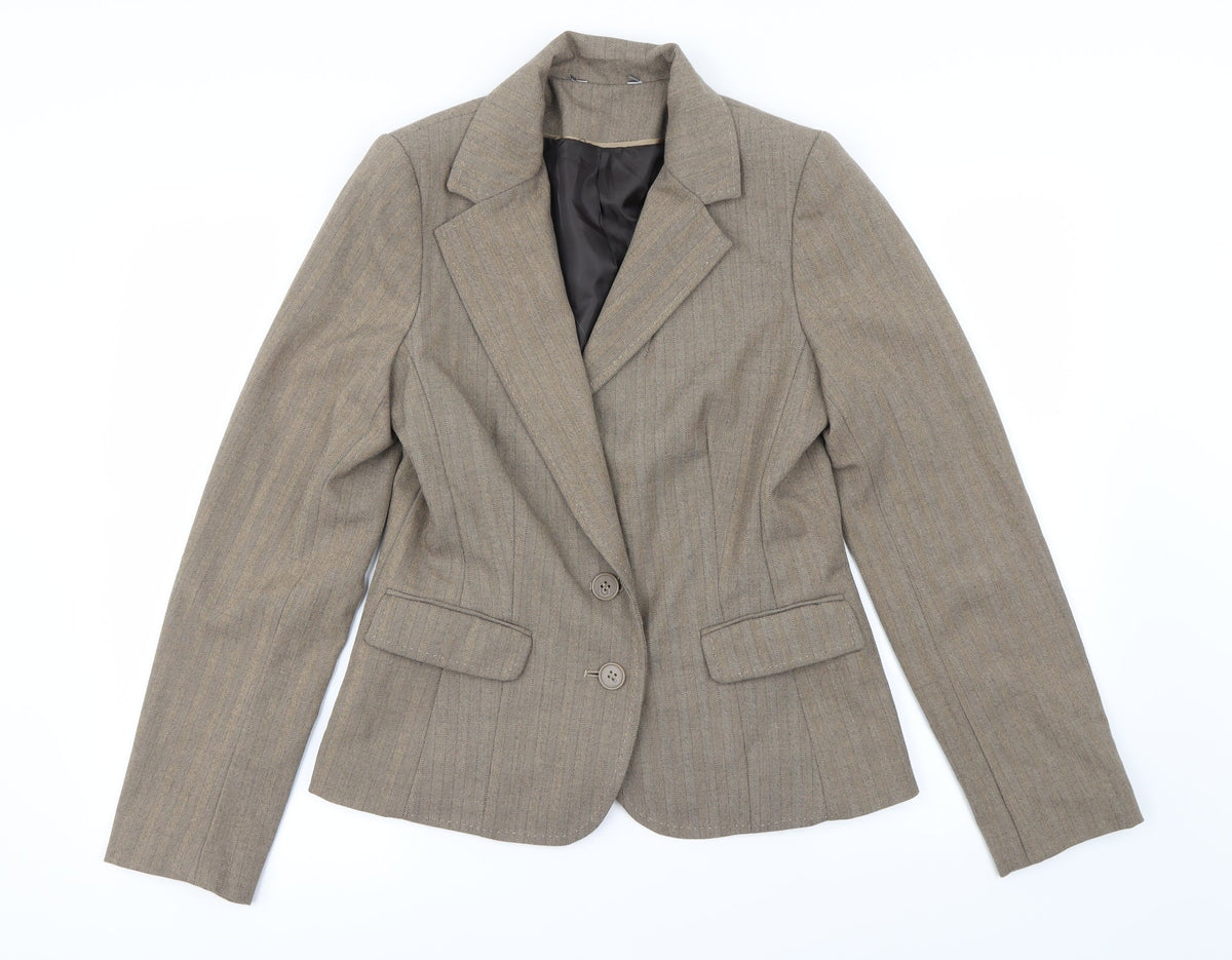Preworn Womens Brown   Jacket Blazer Size 12