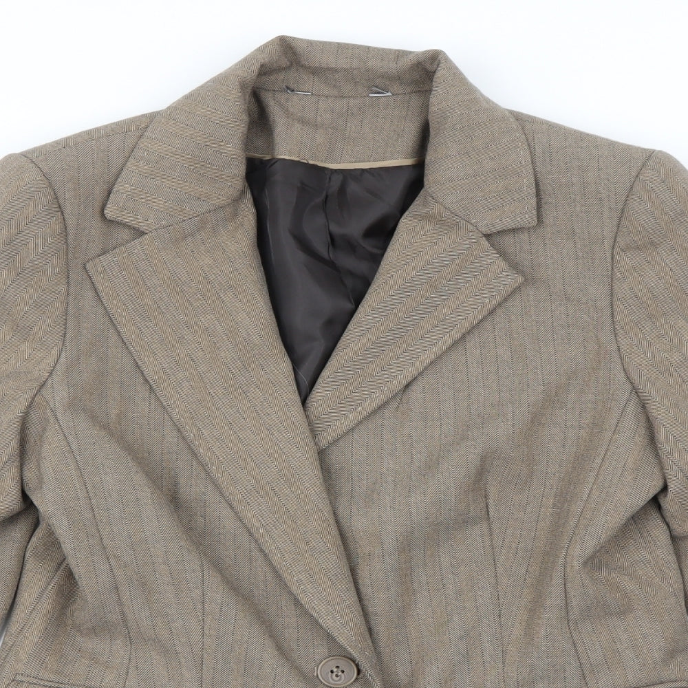 Preworn Womens Brown   Jacket Blazer Size 12