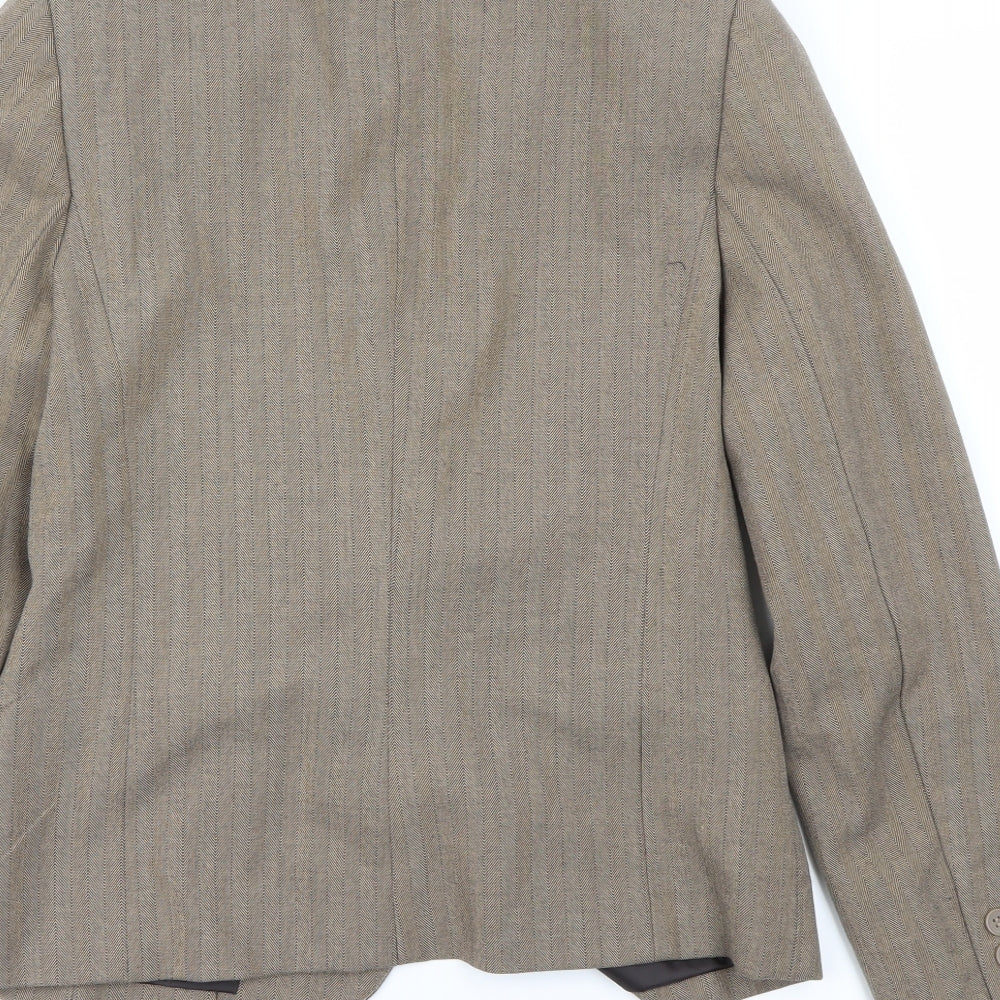 Preworn Womens Brown   Jacket Blazer Size 12