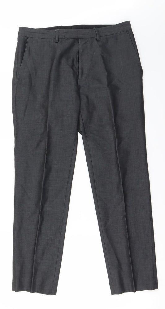 John Lewis Mens Grey Paisley  Trousers  Size 30 in L26 in