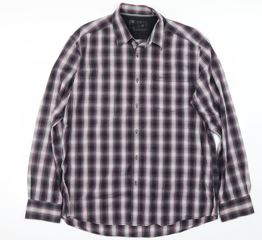 Preworn Mens Purple Check   Button-Up Size M