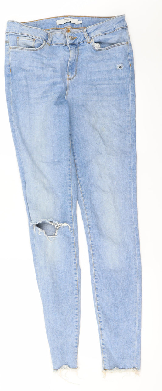 VERO MODA Womens Blue   Skinny Jeans Size 28 in L29 in