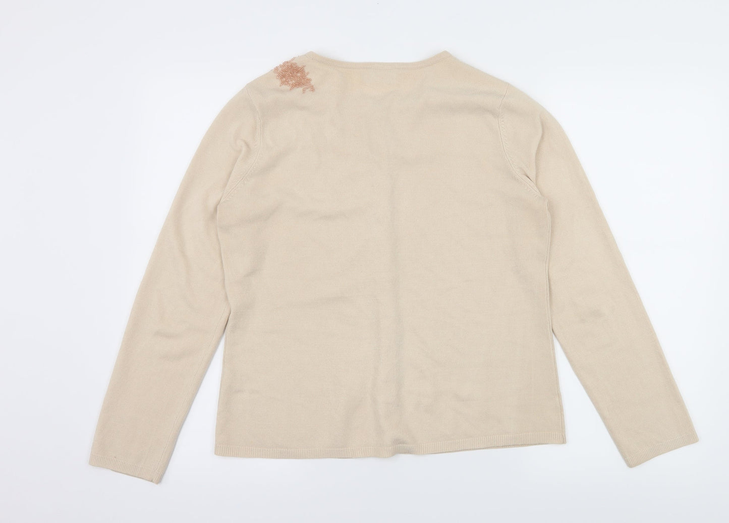 BHS Womens Ivory  Knit Cardigan Jumper Size 14