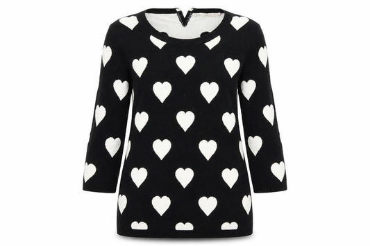 Next Womens Black Geometric Knit Pullover Jumper Size 10