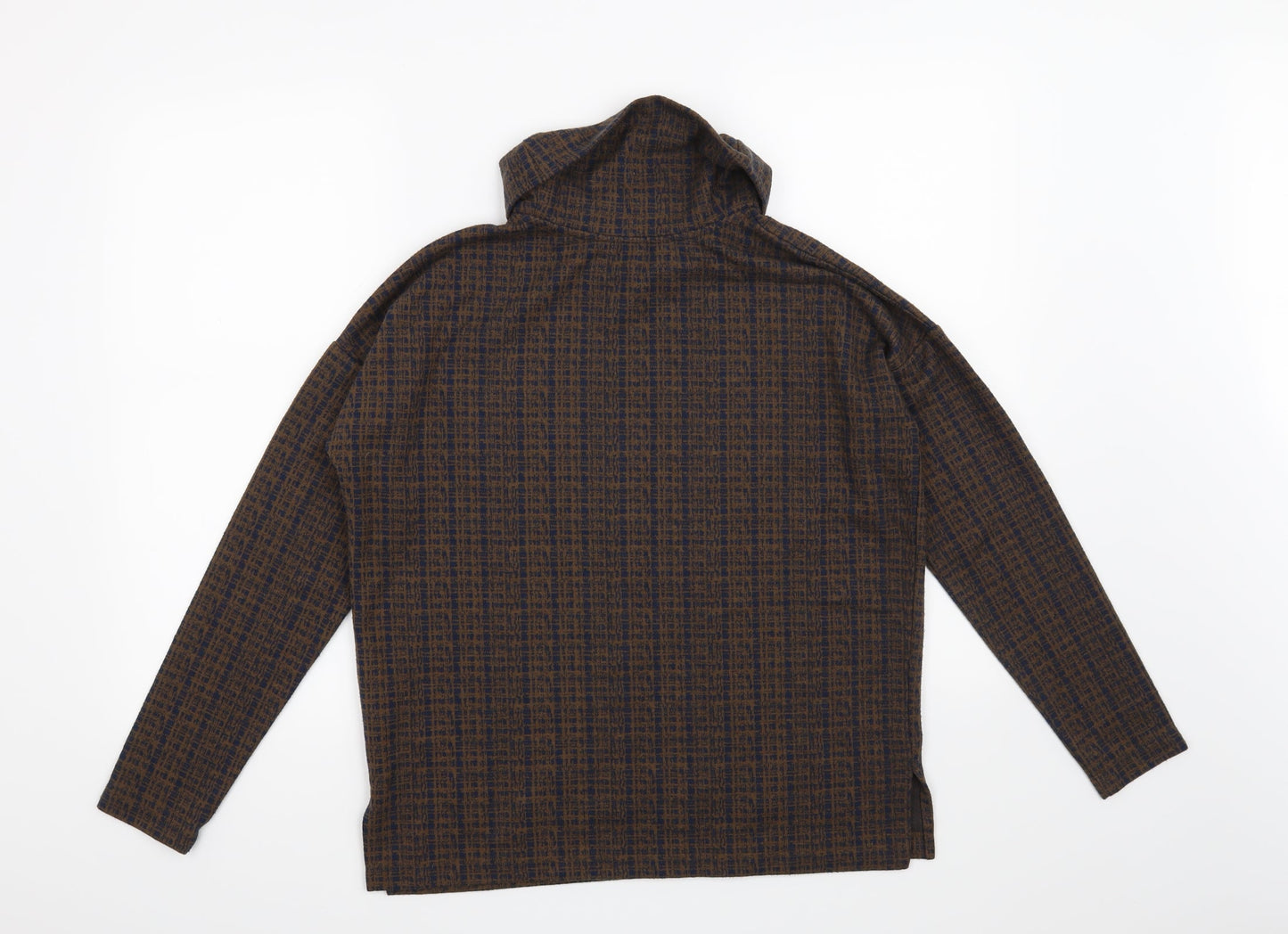 NEXT Womens Blue Check  Pullover Sweatshirt Size 8