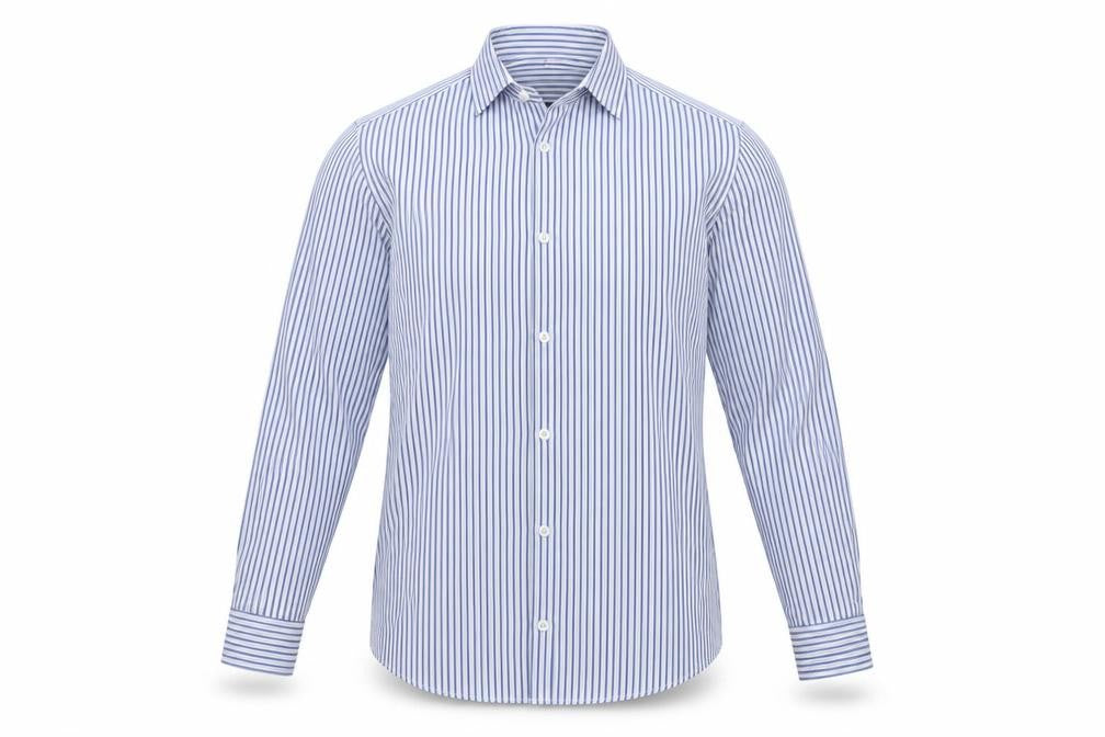 River Island Mens Blue Striped   Button-Up Size XS