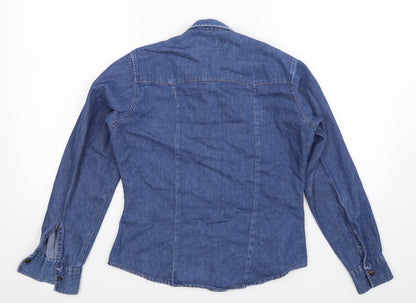 Preloved Miss Mix Womens Blue  Denim Basic Button-Up Size S - Back