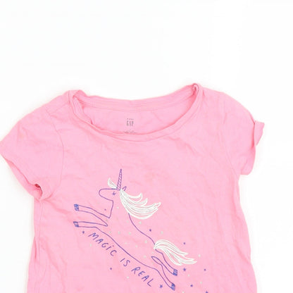 Gap Girls Pink   Basic T-Shirt Size 2 Years